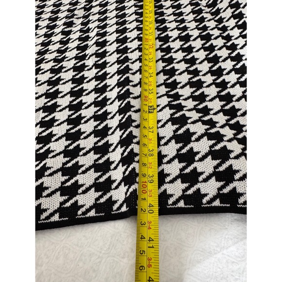 Houndstooth Midi Dress  Wear Long Sleeve Button Front super stretchy size S/M‎ - Picture 7 of 7